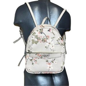 Guess Floral Mini Backpack in Cream and Pink